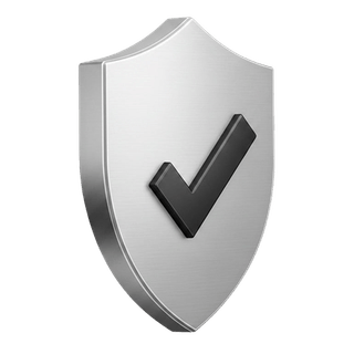 Tick icon rendered in 3D on the Vestrode how it works page